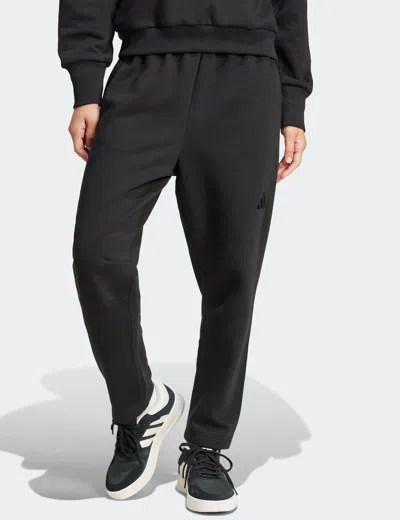 Adidas Originals Adidas All Szn Fleece Barrel Leg Joggers In Black