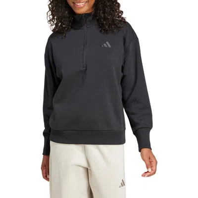 Adidas Originals Adidas All Szn Quarter Zip Sweatshirt In Black