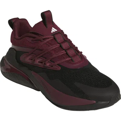 Adidas Originals Adidas Alphaboost V2 Team Colors Running Shoe In Black/team Maroon 2/white