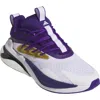 Adidas Originals Adidas Alphaboost V2 Team Colors Running Shoe In Collegiate Purple/gold/white