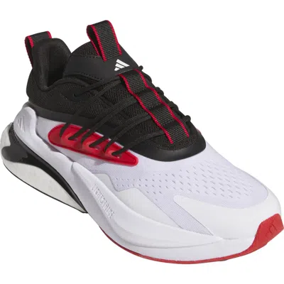 Adidas Originals Adidas Alphaboost V2 Team Colors Running Shoe In White/black/team Power Red