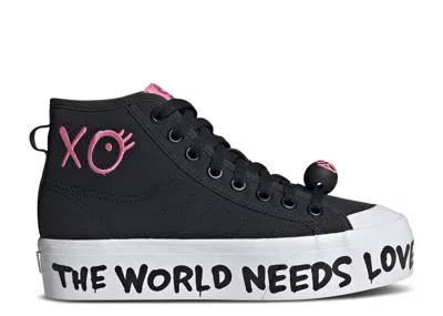 Adidas Originals Adidas André Saraiva X Adidas Wmns Nizza Platform Mid 'xo' In Black