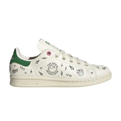 Pre-owned Adidas Originals Adidas André Saraiva X Stan Smith Big Kid 'the World Needs Love' | Cream | Kid's Size 6