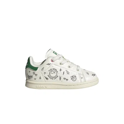 Pre-owned Adidas Originals Adidas André Saraiva X Stan Smith I 'the World Needs Love' | Cream | Infant Size 6 In White