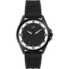 Adidas Originals Adidas Ao Fashion Iconic One Black Silicone Strap Watch, 40mm In Black
