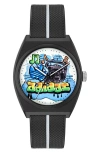 Adidas Originals Adidas Ao Street Project 2 Graphic Dial Resin Strap Watch, 38mm In Black