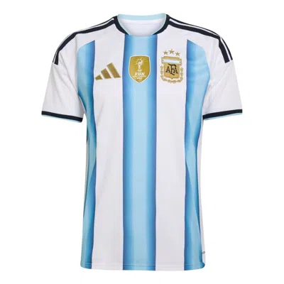 Adidas Originals Adidas Soccer Argentina Home Jersey-white In Blue