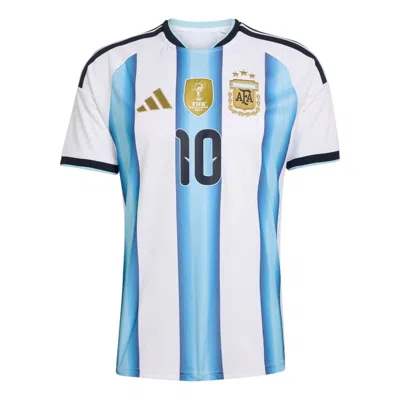 Adidas Originals Mens Adidas Argentina 26 Home Replica Messi Jersey In White