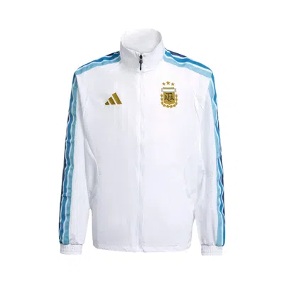 Pre-owned Adidas Originals Adidas Argentina Home Anthem Jacket 'white' | Kid's Size L