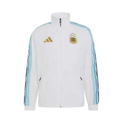 Pre-owned Adidas Originals Adidas Argentina Home Anthem Jacket 'white' | Men's Size S