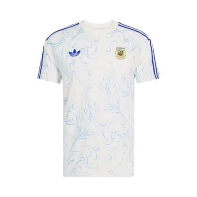 Pre-owned Adidas Originals Adidas Argentina Originals All Over Print T-shirt 'off White' | Men's Size L