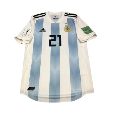 Pre-owned Adidas Originals Adidas Argentine World Cup Player Issue Jersey #21 Dybala 'white/blue/black' In Multi-color