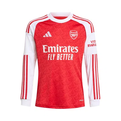 Pre-owned Adidas Originals Adidas Arsenal 25/26 Long Sleeve Home Jersey 'better Scarlet/white' | Red | Kid's Size Xl