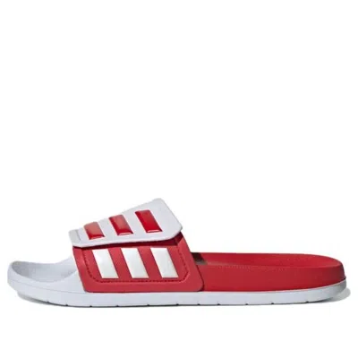 Adidas Originals Adidas Arsenal F.c. X Adilette Tnd Slide 'white Scarlet' In Animal Print