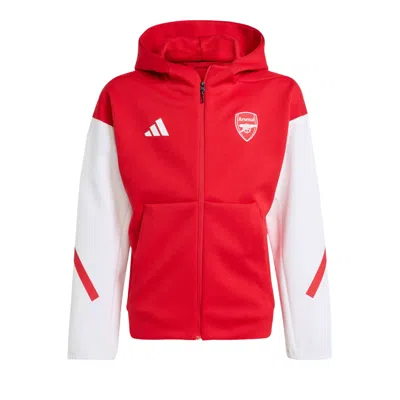 Pre-owned Adidas Originals Adidas Arsenal Z.n.e. Anthem Jacket 'better Scarlet/white' | Red | Kid's Size L