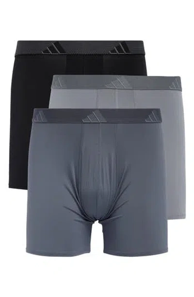 Adidas Originals Adidas Assorted 3-pack Microfiber Boxer Briefs In Black