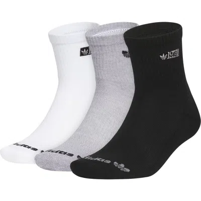Adidas Originals Adidas Assorted 3-pack Performance High Quarter Crew Socks In Multi