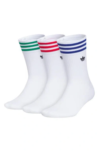 Adidas Originals Adidas Assorted 3-pack Roller 3.0 Crew Socks In Multi
