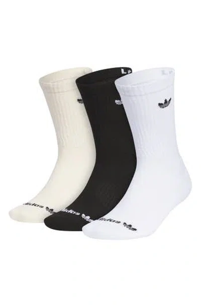 Adidas Originals Adidas Assorted 3-pack Trefoil Performance Crew Socks In Multi