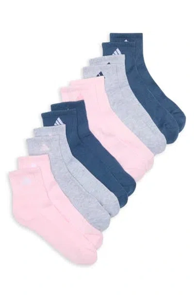 Adidas Originals Adidas Athletic Cushioned Assorted 6-pack Quarter Socks In Multi