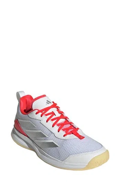 Adidas Originals Adidas Avaflash Low Tennis Shoe In White/silver Metallic/red
