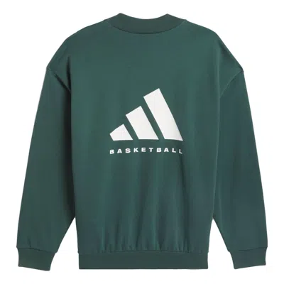 Adidas Originals Adidas Basketball Crew Sweatshirt 'mineral Green'