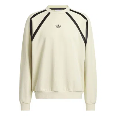 Adidas Originals Adidas Basketball Graphic Crewneck Sweatshirt 'white Black' In Neutral