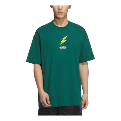 Adidas Originals Adidas Basketball Graphic T-shirt Asia Sizing 'green'