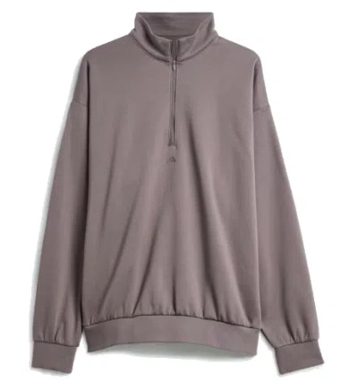 Adidas Originals Adidas Basketball Half-zip Sweatshirt Asia Sizing 'brown' In Gray