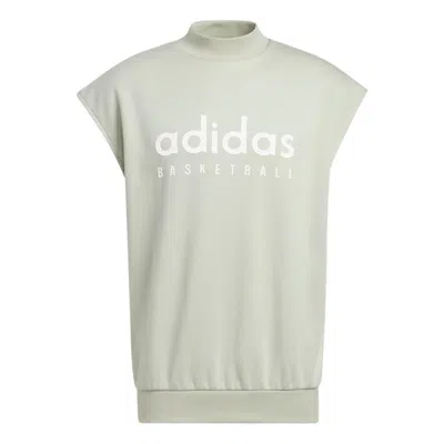 Adidas Originals Mens Adidas Basketball Sleeveless Sweatshirt In Halo Green