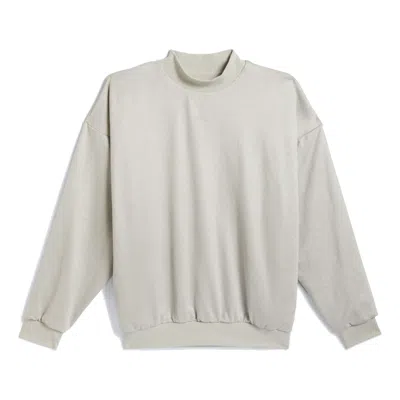 Adidas Originals Adidas Basketball Sueded Crew Sweatshirt 'sesame' In Gray