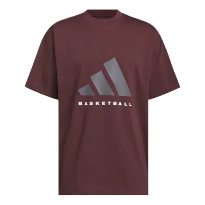 Adidas Originals Adidas Basketball T-shirt 'burgundy'