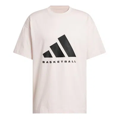 Adidas Originals Adidas Basketball T-shirt 'pink' In Neutral