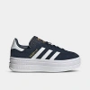 Adidas Originals Girls   Gazelle Bold In Aurora Ink/white/gold Metallic