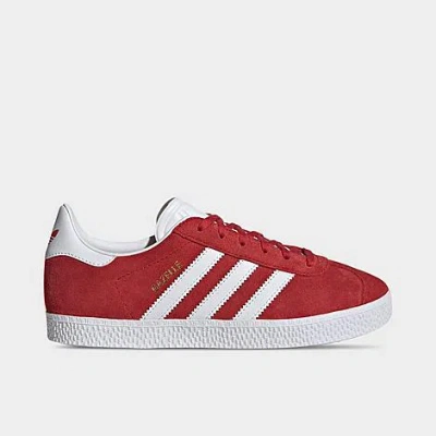 Adidas Originals Big Kids Red Gazelle Sneakers In Better Scarlet/white/gold Metallic