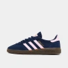 Adidas Originals Adidas Big Kids' Originals Handball Spezial Casual Shoes In Night Indigo/orchid Fusion/gum 5