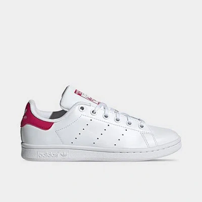 Adidas Originals Adidas Big Kids' Originals Stan Smith Casual Shoes In White/white/bold Pink
