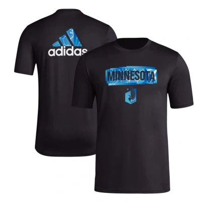 Adidas Originals Adidas Black Minnesota United Fc Local Pop Aeroready T-shirt