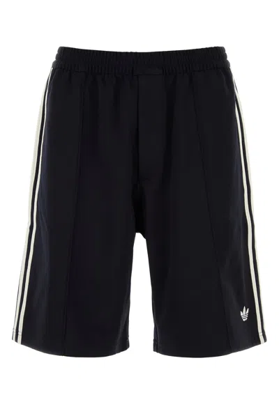 Adidas Originals Adidas Black Stretch Twill Adidas X Wales Bonner Bermuda Shorts