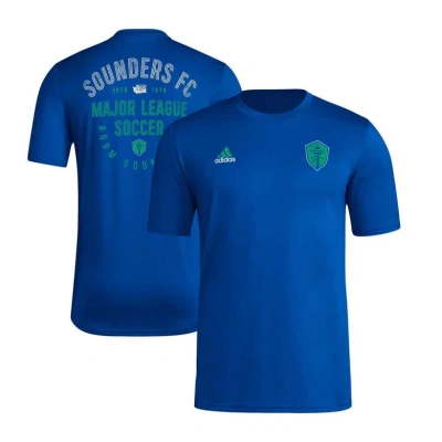 Adidas Originals Adidas Blue Seattle Sounders Fc Local Stoic T-shirt