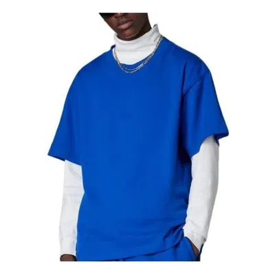 Adidas Originals Adidas Blue Version Essential French Terry T-shirt 'blue' In Black
