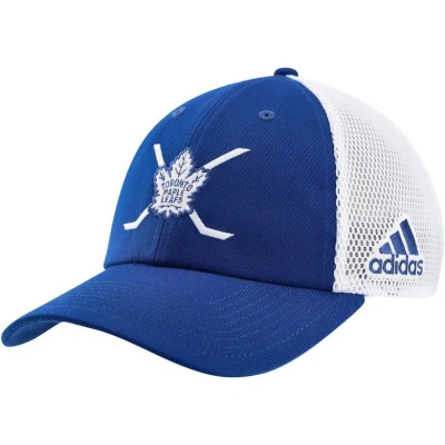 Adidas Originals Adidas Blue/white Toronto Maple Leafs Cross Sticks Trucker Adjustable Hat