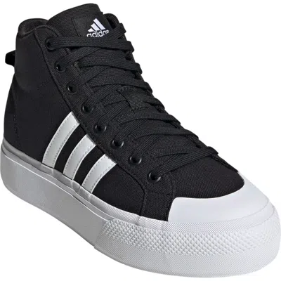 Adidas Originals Adidas Bravado 2.0 Platform Mid Skate Sneaker In Black/white/black