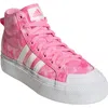 Adidas Originals Adidas Bravado 2.0 Platform Mid Skate Sneaker In Magenta/off White/white