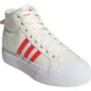 Adidas Originals Adidas Bravado 2.0 Platform Mid Skate Sneaker In White/black/white