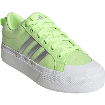 Adidas Originals Adidas Bravado 2.0 Platform Skate Sneaker In Green/silver/white