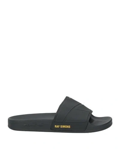 Adidas Originals Adidas By Raf Simons Man Sandals Black Size 8 Rubber