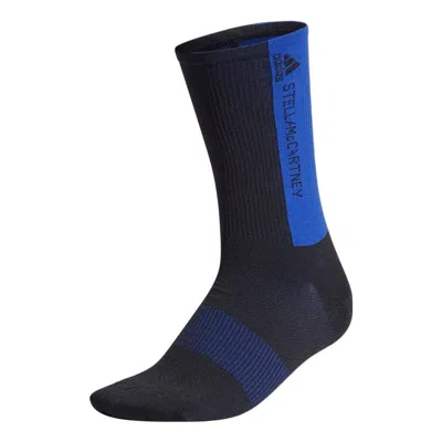 Adidas Originals Adidas By Stella Mccartney Crew Sports Socks 'black Blue'