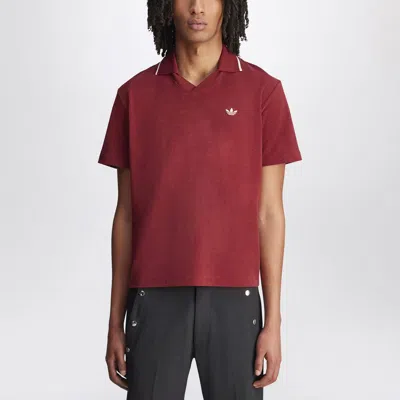 ADIDAS ORIGINALS BORDEAUX POLO SHIRT IN COTTON BLEND