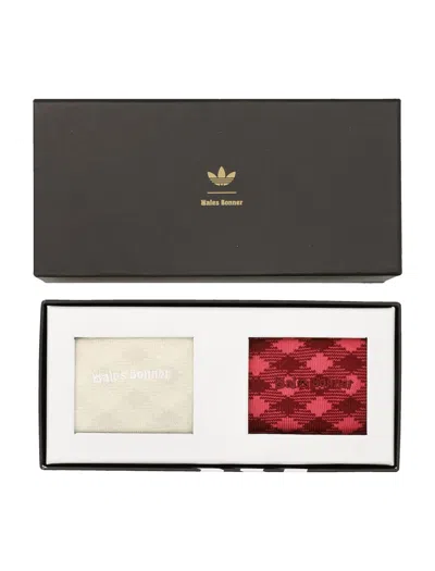 Adidas Originals Adidas By Wales Bonner Distinctive Sock Set For Elevated Looks In Cream White Pink Brown